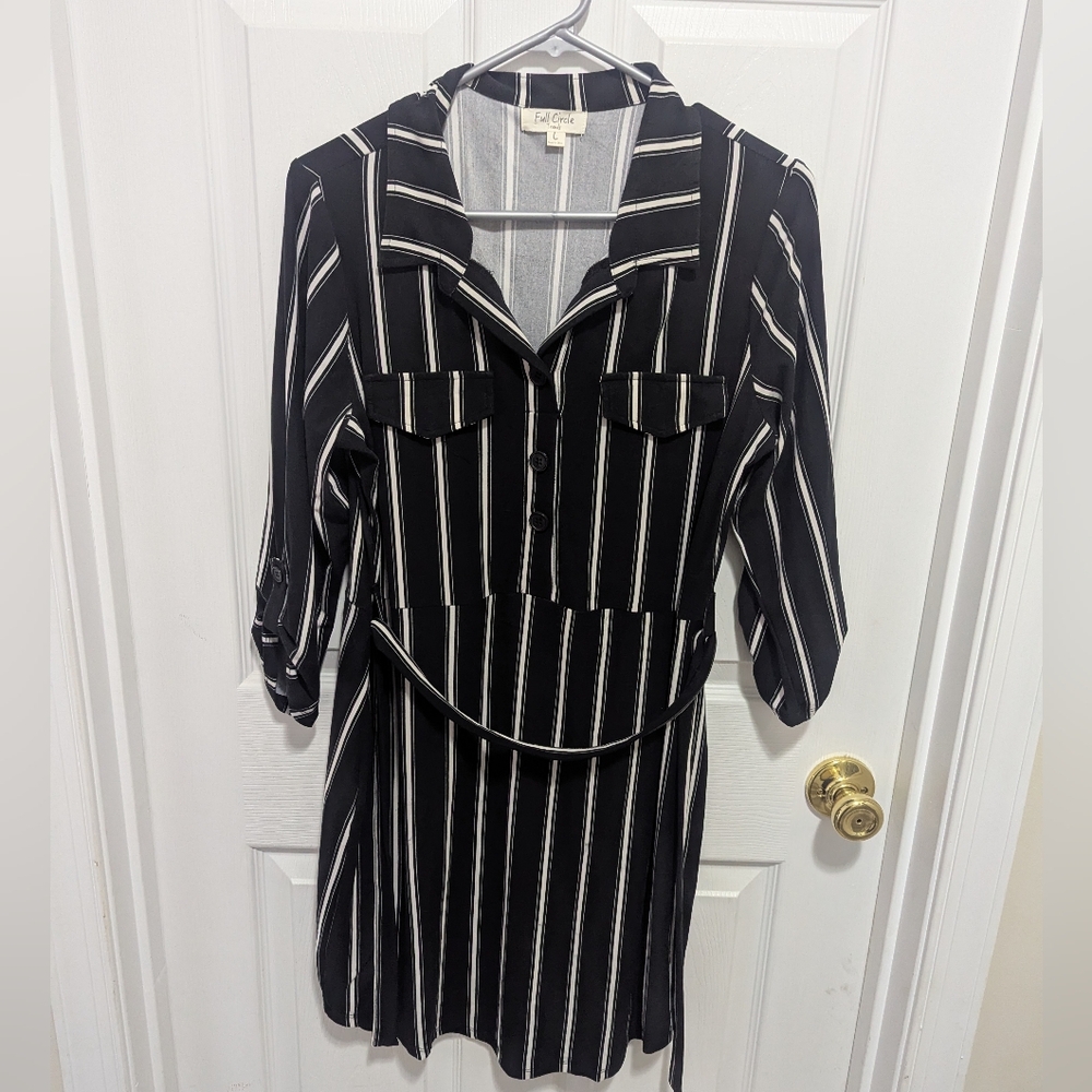 Black And White Striped Dress